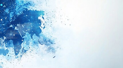 Obraz premium Abstract world map background with digital data and space for text.