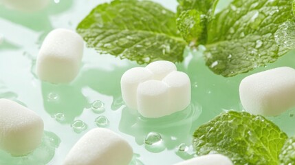 Refreshing Summer Minty ToothShaped Probiotic Lozenges CloseUp