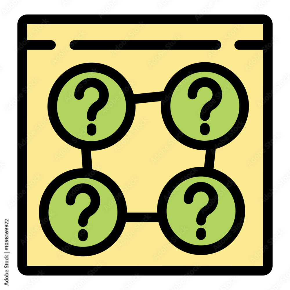 Poster interconnected question marks symbolize a network of related problems, highlighting the complexity o