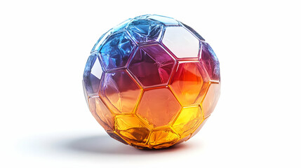 Naklejka premium 3D Render of Gradient Honeycomb Sphere