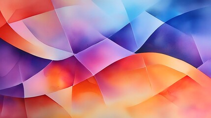 Fototapeta premium Bright and Airy Watercolor Wash of Elegant Colors in Abstract Patterns Evoking Depth and Movement with Soft Hues and Fluid Forms