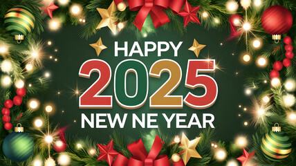 Happy New Year 2025 Background Design
