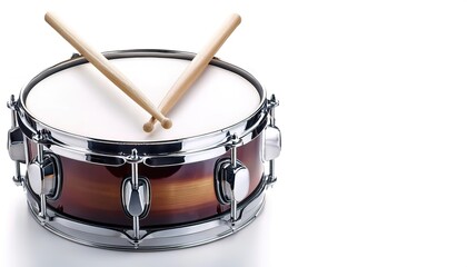 snare or side drum is a percussion instrument that produces a sharp staccato sound when the head is struck with a drum stick, due to the use of a series of stiff wires held under tension against it