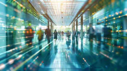 Blurred Background of business, people strategy in financial operations, marketing corporate concept, globalization concept, green blurred background