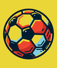 Obraz premium football or soccer ball vector style with white background 