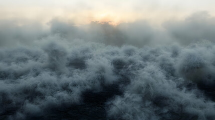 Obraz premium Ethereal 3D Cloudscape: A Moody Abstract Background