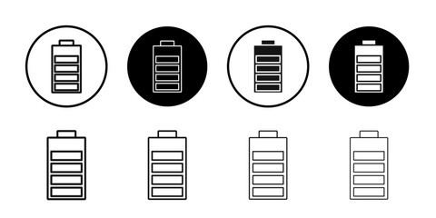 Battery life icon Symbol mark in filled style