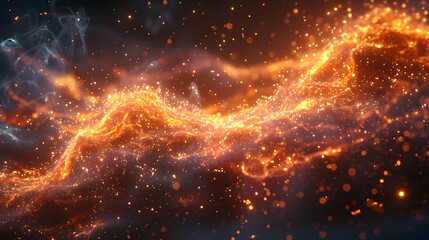 Obraz premium Glowing Embers Abstract 3D Background