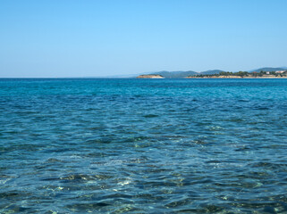 sea viewed from a high shore, background with space to copy.