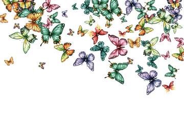 Obraz premium seamless pattern with butterflies
