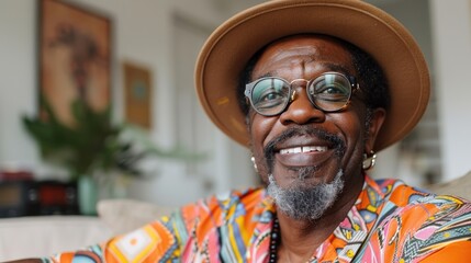 Radio entertainer sharing experiences and stories in a lively setting