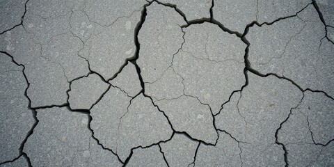 Obraz premium A close-up view of cracked and dry earth, revealing the intricate patterns of nature's weathering process.