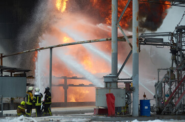 missile attack on oil factory