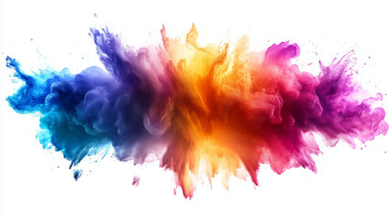 Obraz premium Vibrant explosion of colors radiating joy and creativity, a stunning display of artistry and imagination in a dynamic abstract form