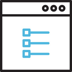 Obraz premium Web and List Line Icon 