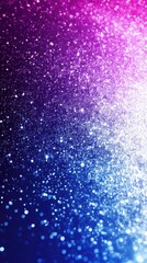 Obraz premium A vibrant gradient of sparkling blue and purple glitter creates a magical atmosphere.