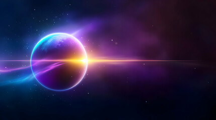 Fototapeta premium Space, planets and asteroid in night sky solar system, universe and galaxy with jupiter, mars or pluto