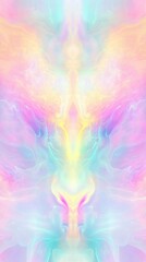 Obraz premium A vibrant, abstract swirl of pastel colors, creating an ethereal and dreamlike atmosphere.