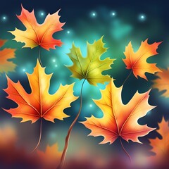 Obraz premium Leaf autumn maple plant.