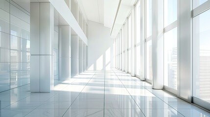 Obraz premium A modern minimalist architectural structure with clean lines and open space.