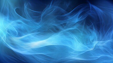 Obraz premium A surreal blend of electric blue and silver gray smoke, curling and intertwining over a textured gradient of twilight, creating a dreamy abstract effect.