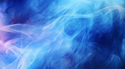 Obraz premium A surreal blend of electric blue and silver gray smoke, curling and intertwining over a textured gradient of twilight, creating a dreamy abstract effect.