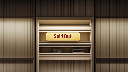 Sold out electronics shelf displaying popular gadgets and devices, reflecting high demand and consumer enthusiasm for cutting-edge technology