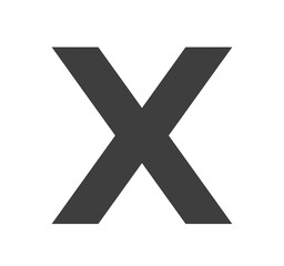 Obraz premium シンプルな黒色のXアイコン