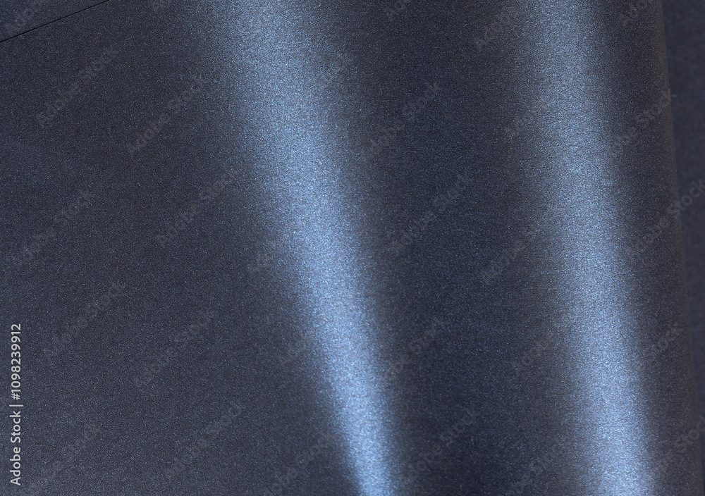 Poster Dark metallic paper background with a glossy, smooth texture and gradient tones. Elegant and luxurious design featuring shimmering blue and black surfaces. Perfect for modern,