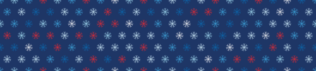 Winter seamless pattern with snowflakes