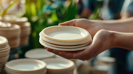 Efficient Production of Biodegradable Plates from Sugarcane Waste with Natural Aesthetic Appeal
