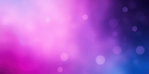 Abstract Purple and Blue Gradient Background with Soft Bokeh Lights