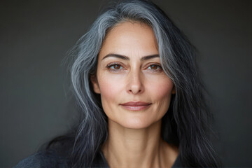 Fototapeta premium Elegant Turkish Model With a Gentle Smile Exuding Confidence and Grace in Natural Lighting