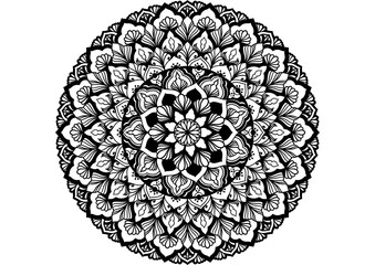 mandala floral pattern for design,features stunning details 
that create a timeless and mesmerizing design. Perfect for home decor, textiles, 
and stationery,Coloring book,anti-stress, 
for coloring k