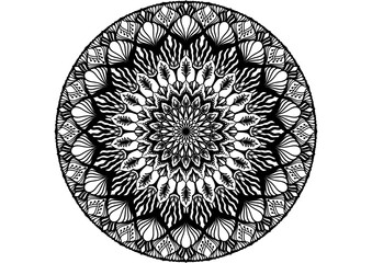 mandala floral pattern for design,features stunning details 
that create a timeless and mesmerizing design. Perfect for home decor, textiles, 
and stationery,Coloring book,anti-stress, 
for coloring k