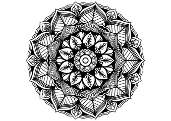 mandala floral pattern for design,features stunning details 
that create a timeless and mesmerizing design. Perfect for home decor, textiles, 
and stationery,Coloring book,anti-stress, 
for coloring k