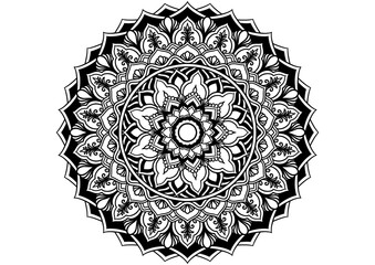 mandala floral pattern for design,features stunning details 
that create a timeless and mesmerizing design. Perfect for home decor, textiles, 
and stationery,Coloring book,anti-stress, 
for coloring k