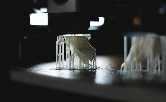 3D printer in the process of printing