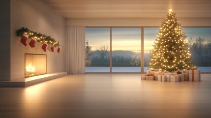 Cozy Christmas Evening at Home.