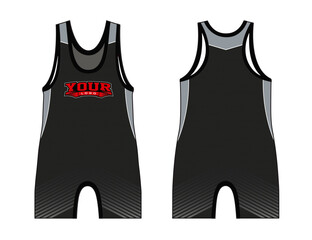 Wrestling singlets design with an elegant edgy and wild look. Sports gear template mockup perfect fit for all sports. The designs that go on casual wear, shirts, fashion apparel, and all kind 