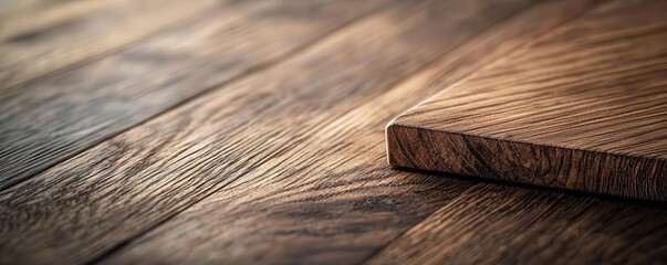 Fototapeta premium A close-up of a wooden surface, showcasing rich textures and natural patterns, ideal for design and decor inspiration.