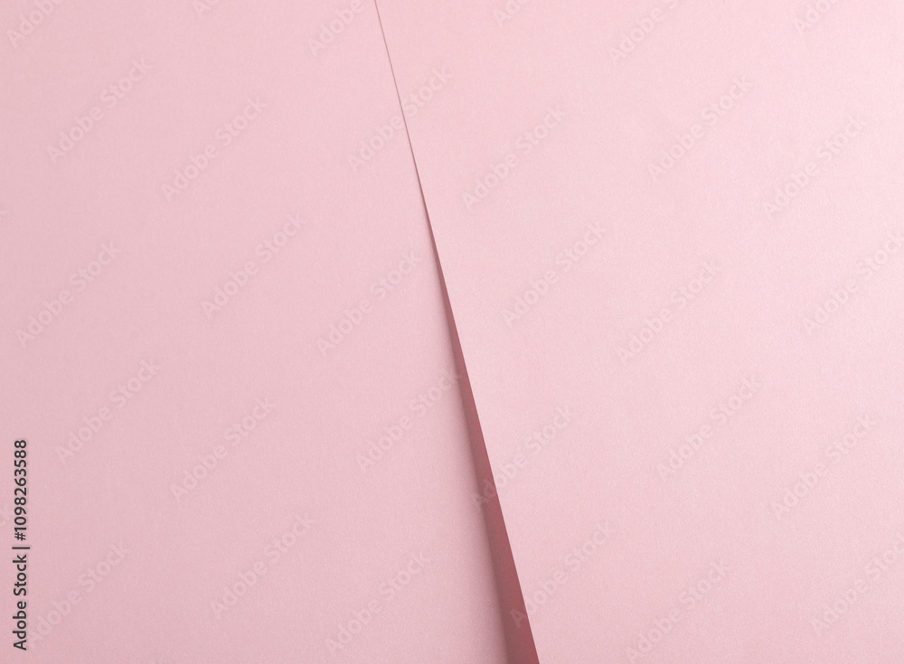 Aufkleber Pink split paper background with a soft matte texture and subtle gradient. Minimalist and elegant design featuring delicate tones and gentle folds. Perfect for modern, trendy decor