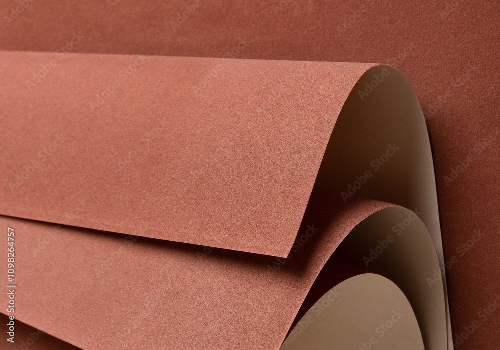 Poster terracotta velvet textured background with a smooth, matte finish. soft and stylish surface design f