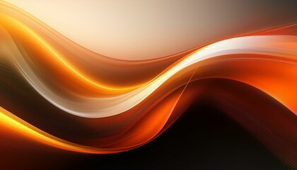Elegant orange and white abstract waves, evoking energy and motion, suitable for creative backgrounds or branding.