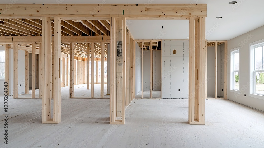 Poster close up view of the intricate wooden beams trusses and framework that form the structural support s