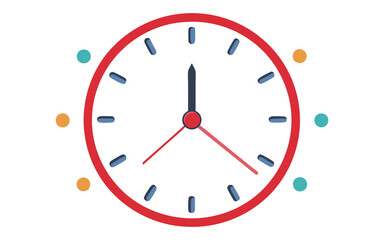 Set of Cute Alarm Clocks&ndash; Cartoon Style Illustrations on white background