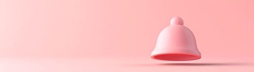 Fototapeta premium Pink Menstrual Cup on Pink Background