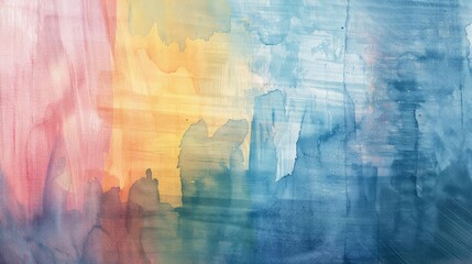 Obraz premium Vibrant Abstract Watercolor Painting with Pastel Hues
