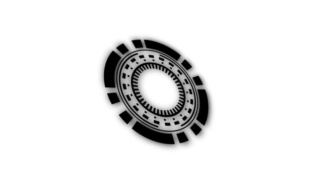 HUD Screen UI System Dashboard Display Panel Vector. Abstract Cockpit, Radar Virtual Cyber Control Display Concept For Game App UI Illustration.