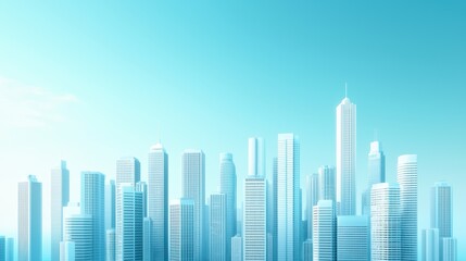 Obraz premium A business district filled with skyscrapers, bustling with activity during the day and showcasing the heart of a thriving city.